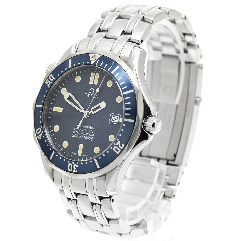 OMEGA SEAMASTER DATE NAVY AUTOMATIC WATCH - 2