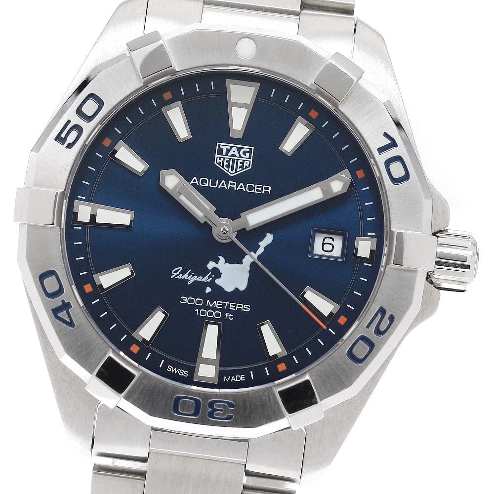 TAG HEUER AQUA RACER DATE BLUE QUARTZ WATCH: TAG HEUER Aqua racer Date blue Quartz Watch Brand: TAG HEUER Type: Wristwatch Material: Band Material Stainless Steel, Case Material Stainless Steel Color: Band Color Silver, Dial Colorblue, Case Colo