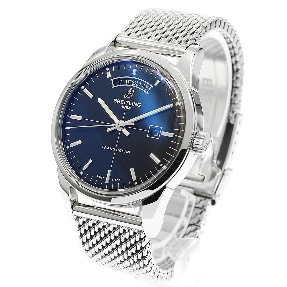 BREITLING TRANSOCEAN DATE BLACK AUTOMATIC WATCH - 2