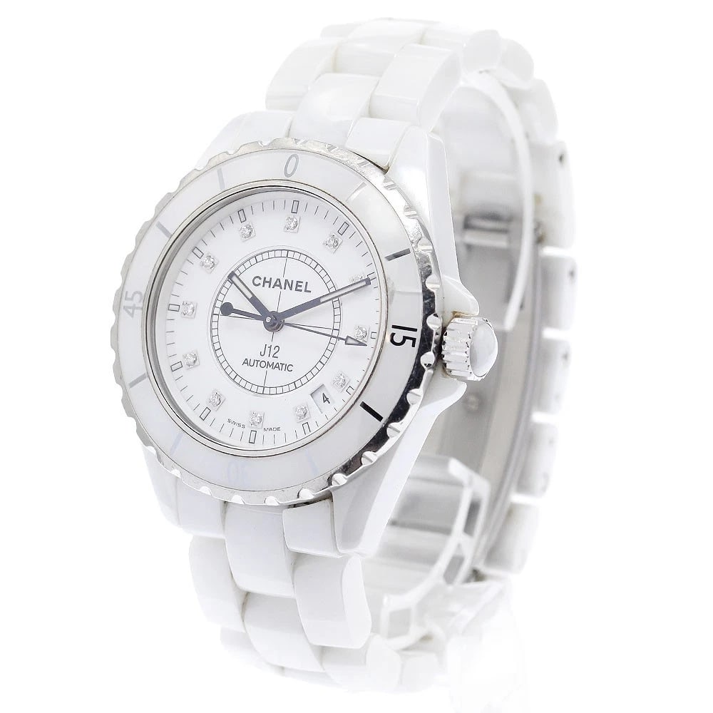 CHANEL J12 WHITE CERAMIC DIAMOND AUTOMATIC - 2