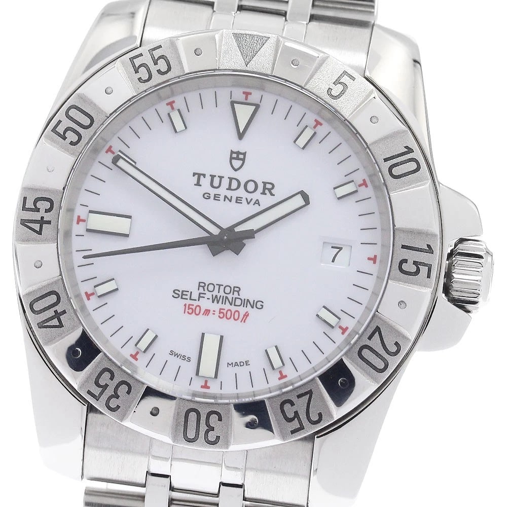 TUDOR SPORTS COLLECTION DATE WHITE AUTOMATIC WATCH: TUDOR Sports collection Date White Automatic Watch Brand: TUDOR Type: Wristwatch Material: Band Material Stainless Steel, Case Material Stainless Steel Color: Band Color Silver, Dial Colorwhite, Case 