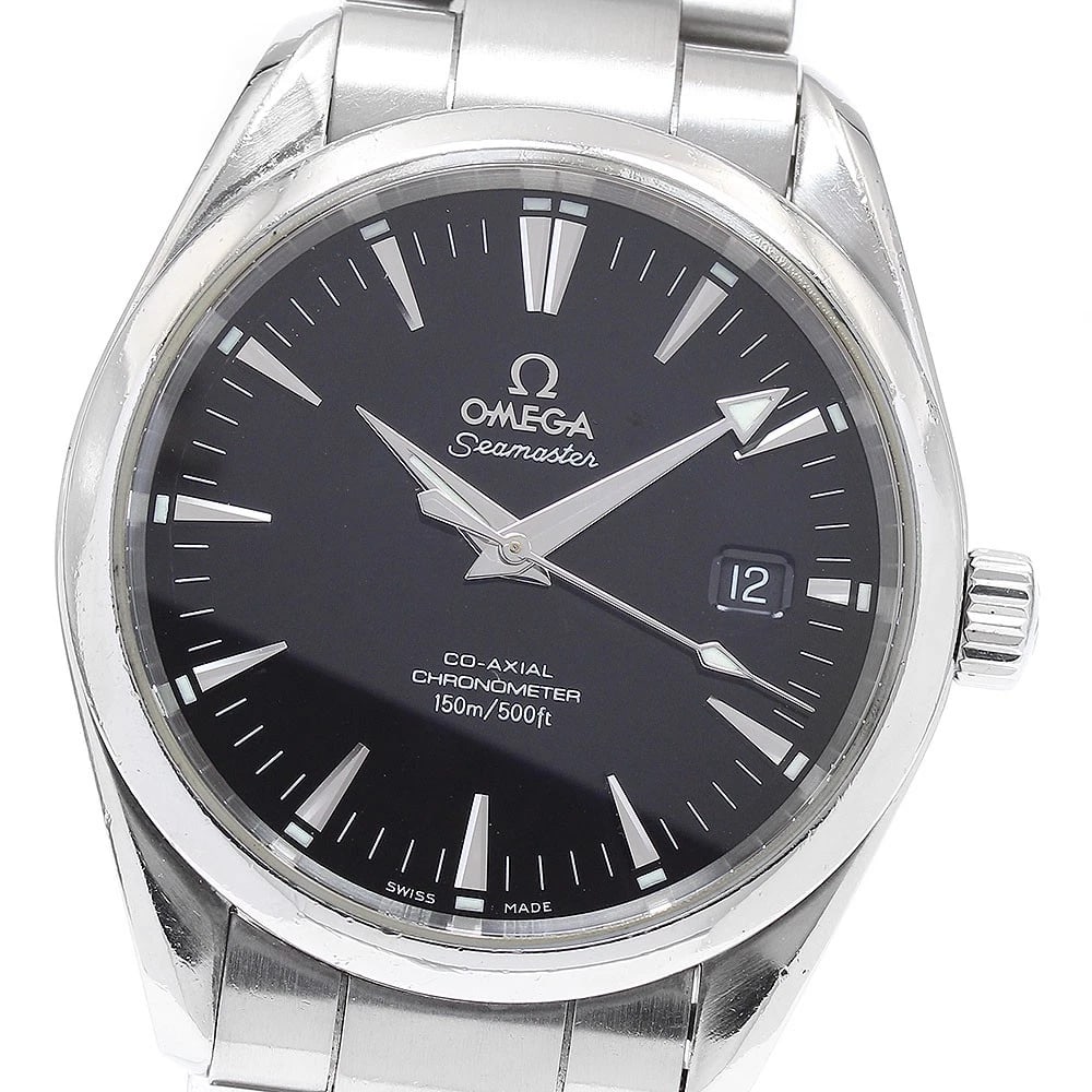 OMEGA SEAMASTER AQUA TERRA COAXIAL AUTOMATIC WATCH: OMEGA Seamaster Aqua Terra Coaxial Automatic Watch Brand: OMEGA Type: Wristwatch Material: Band Material Stainless Steel, Case Material Stainless Steel Color: Band Color Silver, Dial Colorblack, Case