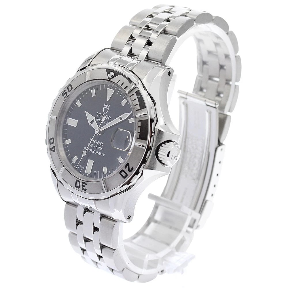 TUDOR PRINCE DATE BLACK AUTOMATIC WATCH - 2