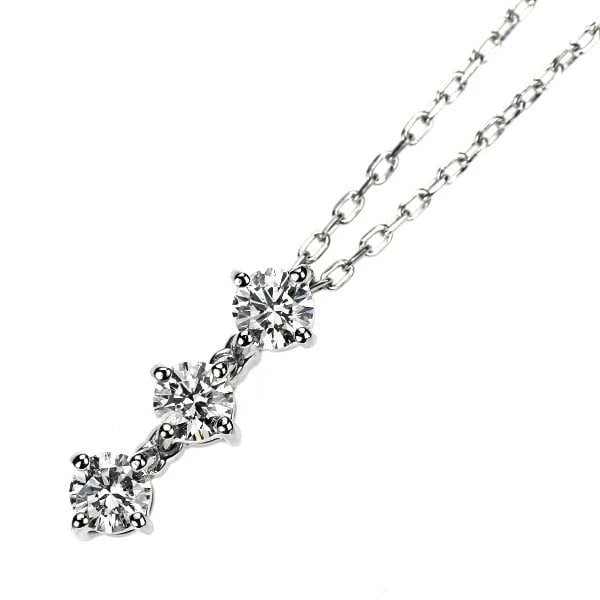 VENDOME AOYAMA PT950/ PT850 DIAMOND PENDANT NECKLACE: Vendome Aoyama Pt950/ Pt850 Diamond Pendant Necklace Brand: Vendome Aoyama Type: pendant necklace Material: Pt950/ Pt850, Main Stone/Creation Natural Color: Silver Size: Necklace: Chain Length 40cm