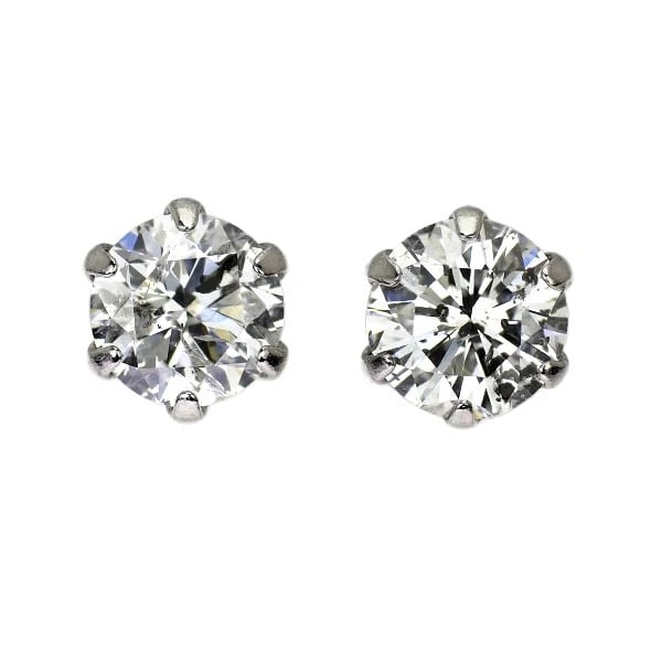 PT900 DIAMOND EARRINGS: Pt900 Diamond Earrings Brand: None Type: piercing Material: Pt900, Main Stone/Creation Natural Color: Silver Size: Length/Width/Diameter (CM) 4.3 Accessories: None Accessories Notice: When