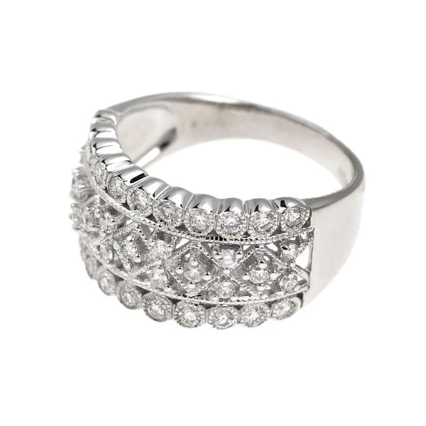 K18WG DIAMOND RING - 2