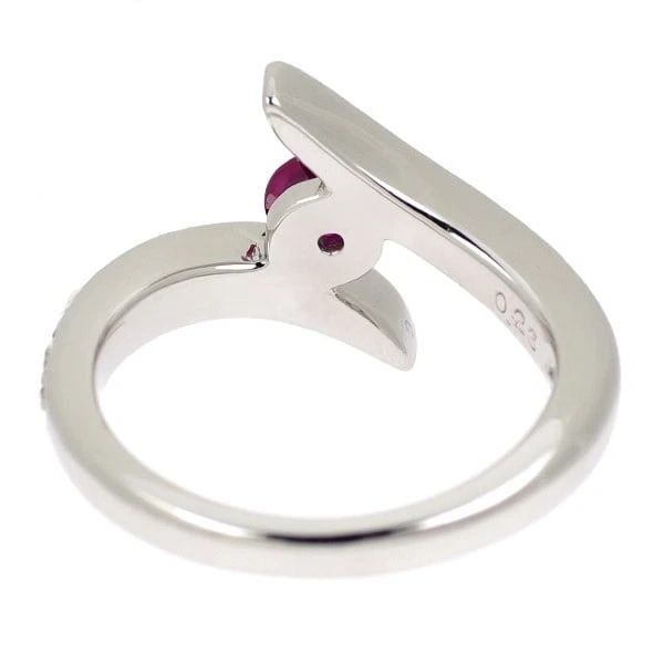PT900 RUBY DIAMOND RING - 2