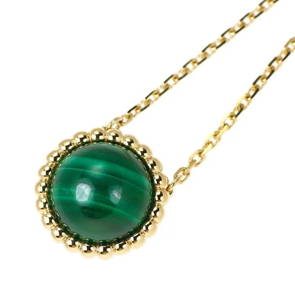 VAN CLEEF & ARPELS K18YG MALACHITE PENDANT NECKLACE: Van Cleef & Arpels K18YG Malachite Pendant Necklace Brand: Van Cleef & Arpels Type: pendant necklace Material: K18YG, Color: Yellow Gold Size: Necklace: Chain Length 42.5cm Accessories: None