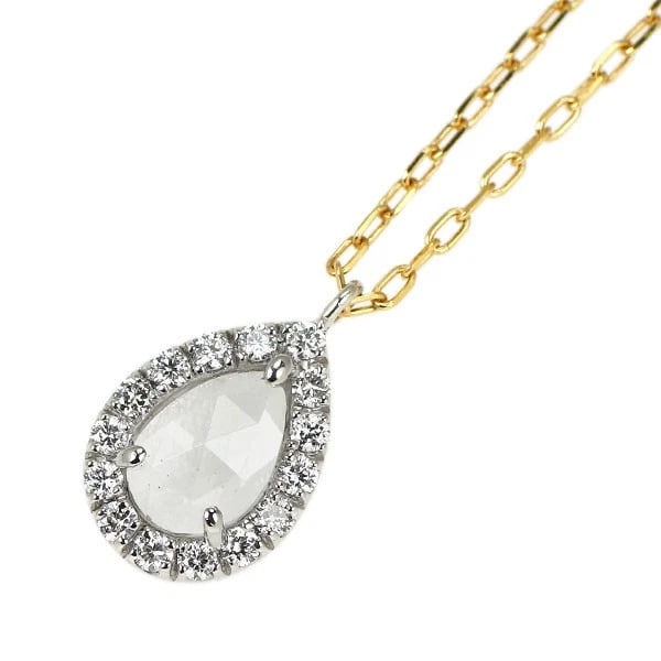PAULA K18YG/WG ROSE CUT ROCK CRYSTAL DIAMOND PENDANT NECKLACE: Paula K18YG/WG Rose Cut Rock Crystal Diamond Pendant Necklace Brand: None Type: pendant necklace Material: K18YG/WG, Main Stone/Creation Natural Color: YG,WG Size: Necklace: Chain Length ?50cm Acc