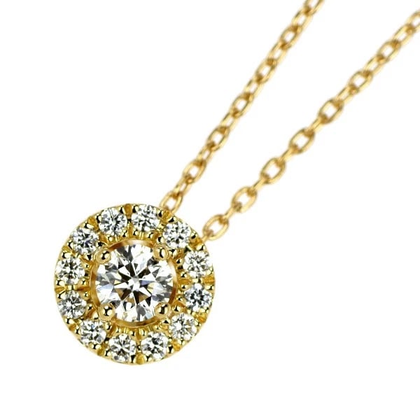 FOREVERMARK K18YG DIAMOND NECKLACE: Forevermark K18YG Diamond Necklace Brand: None Type: pendant necklace Material: K18YG, Main Stone/Creation Natural Color: Yellow Gold Size: Necklace: Chain Length 60?80cm Accessories: None