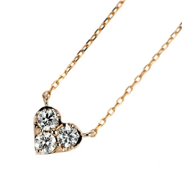 VENDOME AOYAMA K18PG DIAMOND PENDANT NECKLACE: Vendome Aoyama K18PG diamond pendant necklace Brand: Vendome Aoyama Type: pendant necklace Material: K18PG, Main Stone/Creation Natural Color: pink Gold Size: Necklace: Chain Length 40cm Accessories: