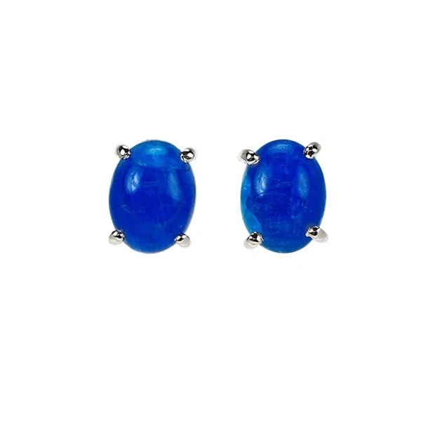 PT900 CABOCHON CUT HAUYNITE EARRINGS: Pt900 Cabochon Cut Hauynite Earrings Brand: None Type: earring Material: Pt900, Main Stone/Creation Hauynite Color: Silver Size: Length/Width/Diameter (CM) 5.9 Accessories: None Accessories Notice: