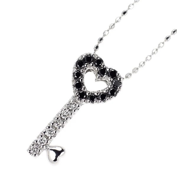 PONTE VECCHIO K18WG DIAMOND PENDANT NECKLACE: Ponte Vecchio K18WG Diamond Pendant Necklace Brand: Pontevecchio Type: pendant necklace Material: K18WG, Main Stone/Creation Natural Color: WHITE GOLD Size: Necklace: Chain Length 40.5cm Accessories: