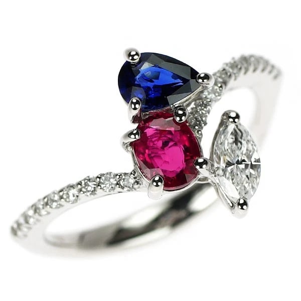PT900 SAPPHIRE RING: Pt900 Sapphire ring Brand: None Type: rings Material: Pt900, Main Stone/Creation Sapphire Color: Silver Size: 6.25 - 6.5US Accessories: None Accessories Notice: When purchasing pre-owned goods,