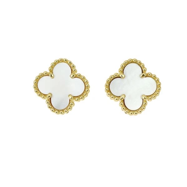VAN CLEEF & ARPELS K18YG EARRINGS: Van Cleef & Arpels K18YG Earrings Brand: Van Cleef & Arpels Type: piercing Material: K18YG, Color: Yellow Gold Size: Length/Width/Diameter (CM) 7.8 Accessories: None Accessories Notice: Wh