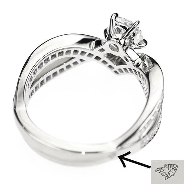 CHAUMET PT950 DIAMOND RING - 2