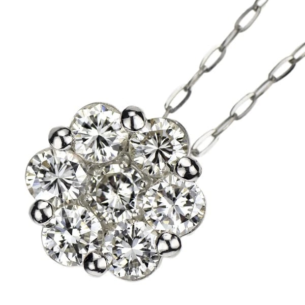 PT950/ PT850 DIAMOND PENDANT NECKLACE: Pt950/ Pt850 Diamond Pendant Necklace Brand: None Type: pendant necklace Material: Pt950/ Pt850, Main Stone/Creation Natural Color: Silver Size: Necklace: Chain Length?45cm Accessories: None