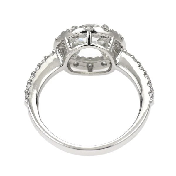 PT950 ROSE CUT DIAMOND RING - 2