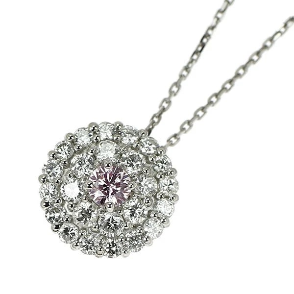 PT900/ PT850 DIAMOND PENDANT NECKLACE: Pt900/ Pt850 Diamond Pendant Necklace Brand: None Type: pendant necklace Material: Pt900/ Pt850, Main Stone/Creation Natural Color: Silver Size: Necklace: Chain Length 40cm Accessories: None