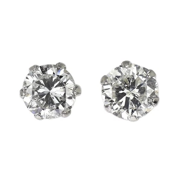 PT900 LDH DIAMOND EARRINGS: Pt900 LDH Diamond Earrings Brand: None Type: piercing Material: Pt900, Main Stone/Creation Natural Color: Silver Size: Length/Width/Diameter (CM) 4.4 Accessories: None Accessories Notice: When