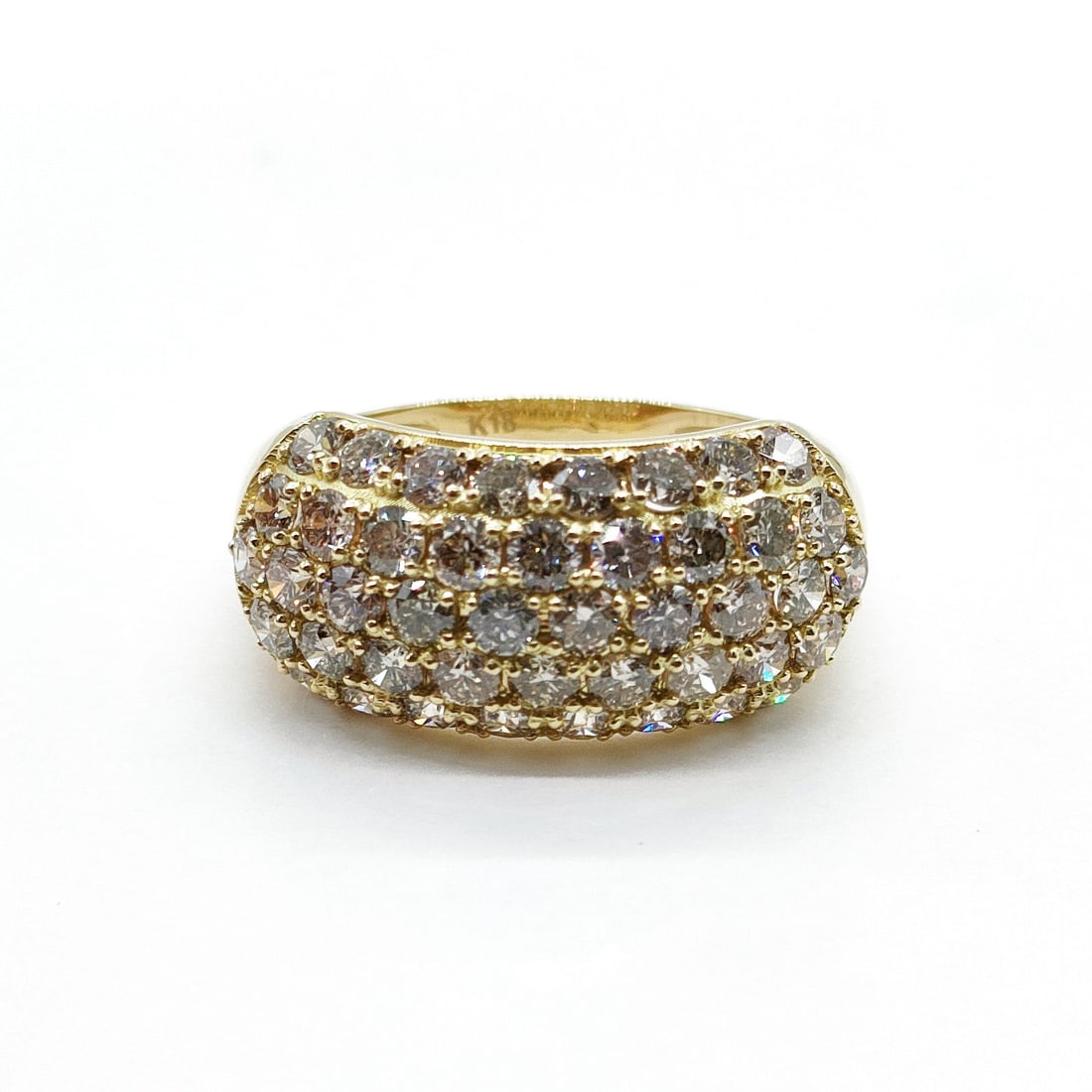 JEWELRY RING NATURAL DIAMOND GOLD: Jewelry Ring Natural Diamond Gold Brand: Unbranded Type: Ring Material: Gold, Color: Yellow Gold Size: US 6 1/4 Accessories: None Accessories Notice: When purchasing pre-owned goods, pleas