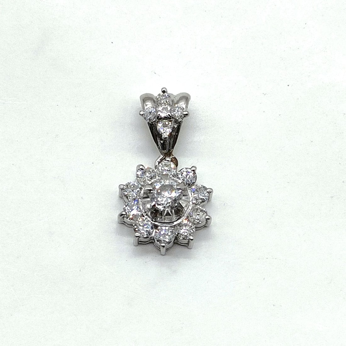 JEWELRY PENDANT HEAD NATURAL DIAMOND PLATINUM (1 of 5)