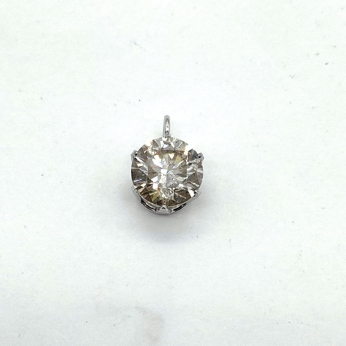 JEWELRY PENDANT HEAD NATURAL DIAMOND PLATINUM (1 of 4)