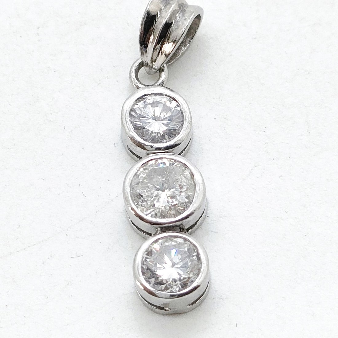 JEWELRY PENDANT HEAD NATURAL DIAMOND PLATINUM (1 of 5)