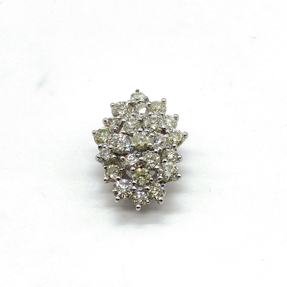 JEWELRY PENDANT HEAD NATURAL DIAMOND WHITE GOLD (1 of 4)