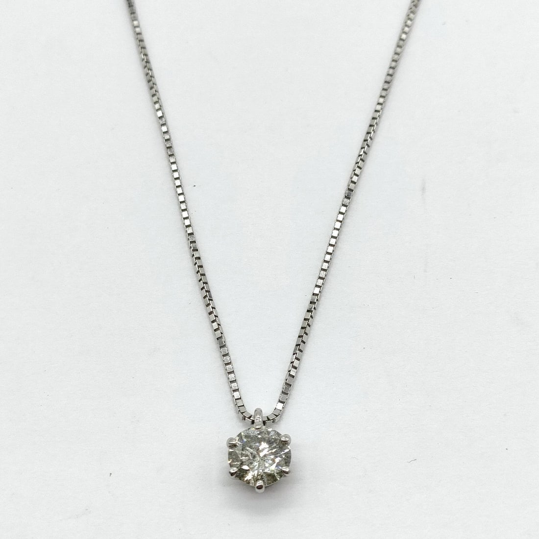 JEWELRY NECKLACE NATURAL DIAMOND WHITE GOLD (1 of 4)