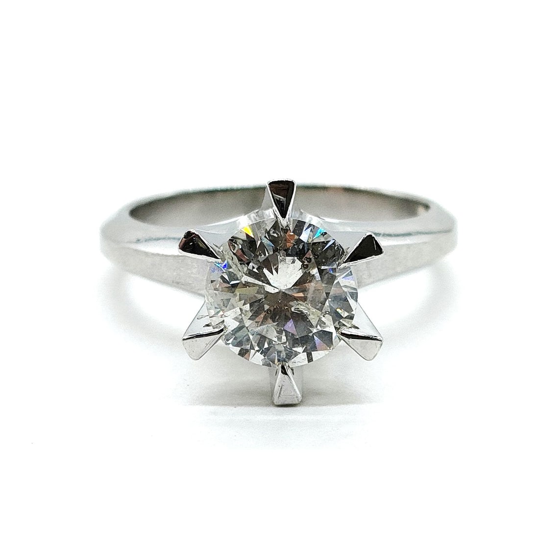 JEWELRY RING NATURAL DIAMOND PLATINUM: Jewelry Ring Natural Diamond Platinum Brand: Unbranded Type: Ring Material: Platinum, Color: Platinum Size: US 6 1/4 Accessories: None Accessories Notice: When purchasing pre-owned goods,