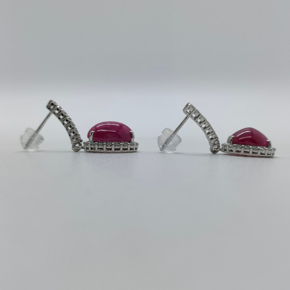 JEWELRY PIERCED EARRING RUBY GOLD - 3