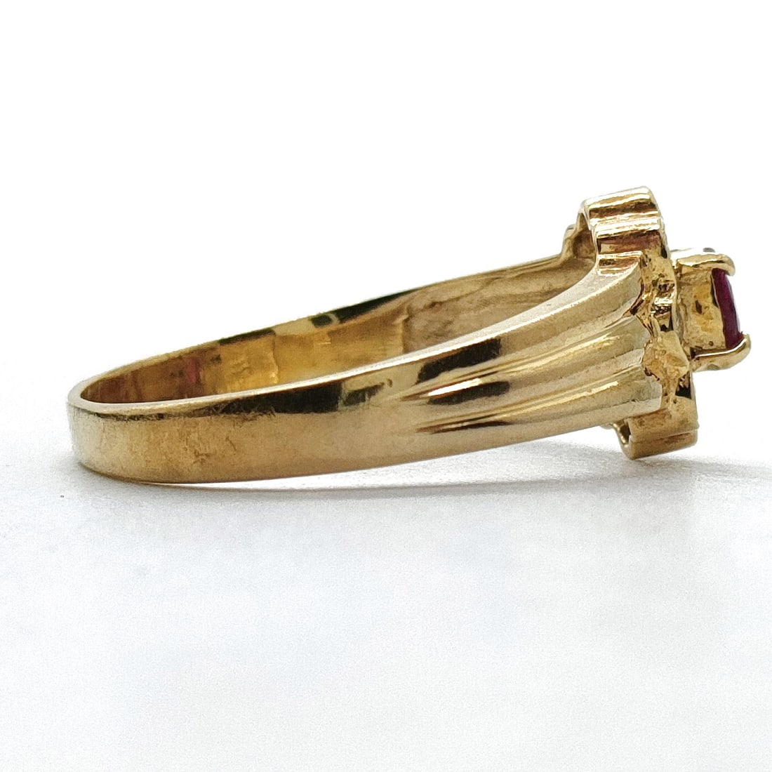 JEWELRY RING RUBY GOLD WHITE GOLD PINKS - 2