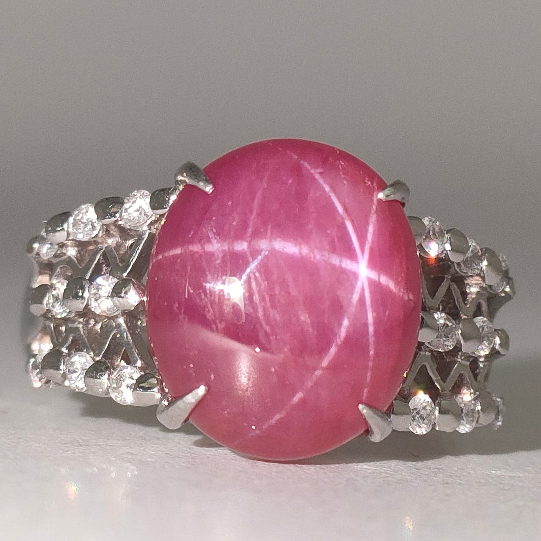 JEWELRY RING STAR RUBY PLATINUM - 2