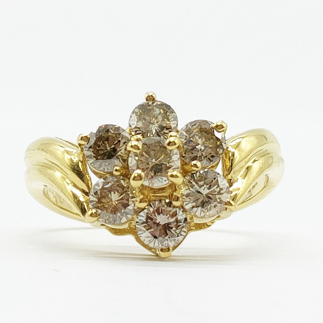 JEWELRY RING NATURAL DIAMOND GOLD: Jewelry Ring Natural Diamond Gold Brand: Unbranded Type: Ring Material: Gold, Color: Yellow Gold Size: US 5 Accessories: None Accessories Notice: When purchasing pre-owned goods, please re