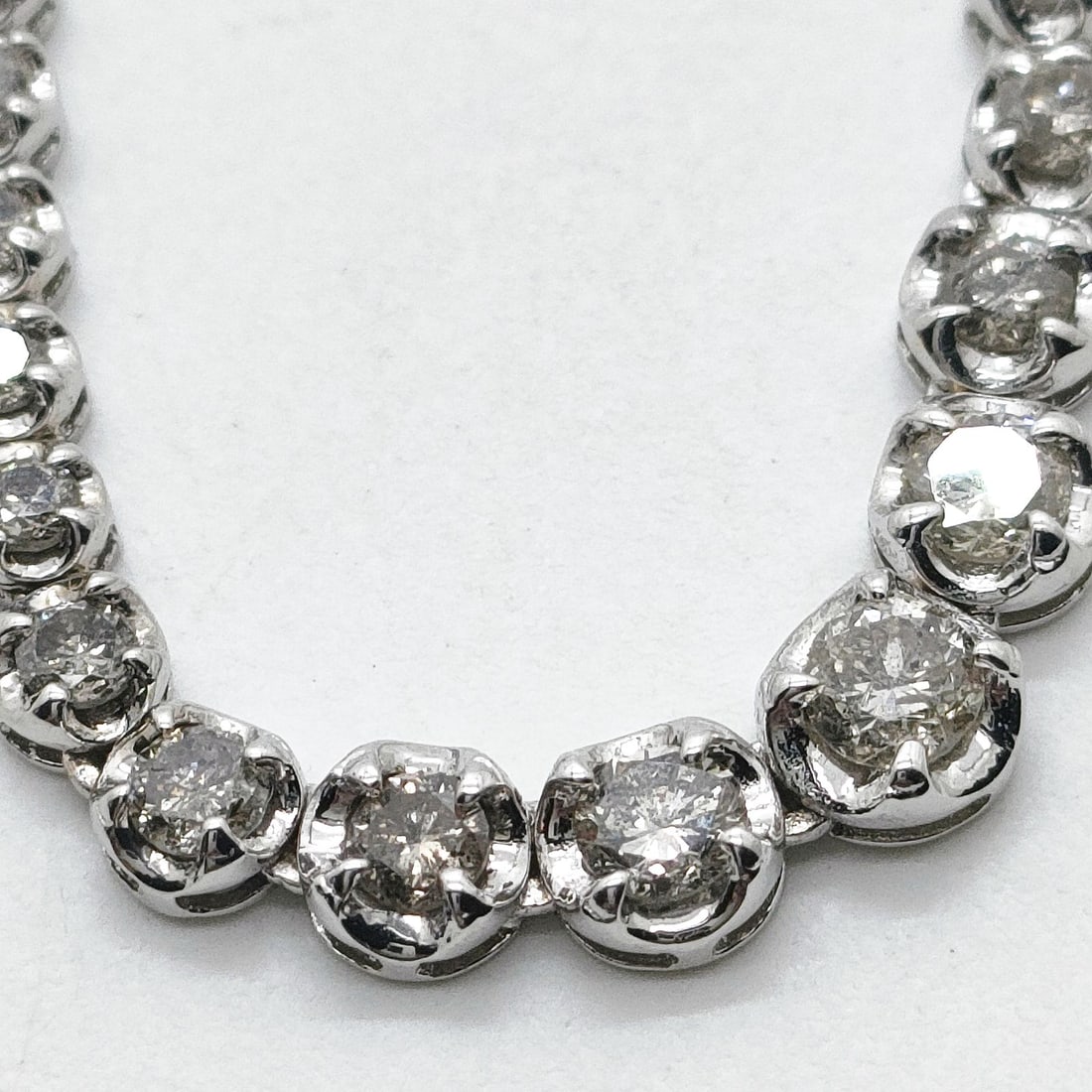 JEWELRY NECKLACE NATURAL DIAMOND WHITE GOLD (1 of 4)