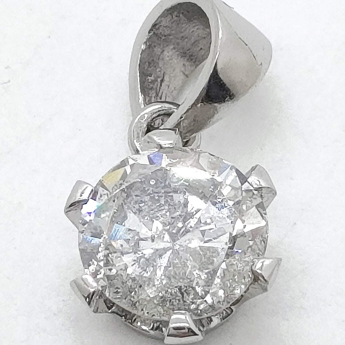 JEWELRY PENDANT HEAD NATURAL DIAMOND PLATINUM (1 of 5)