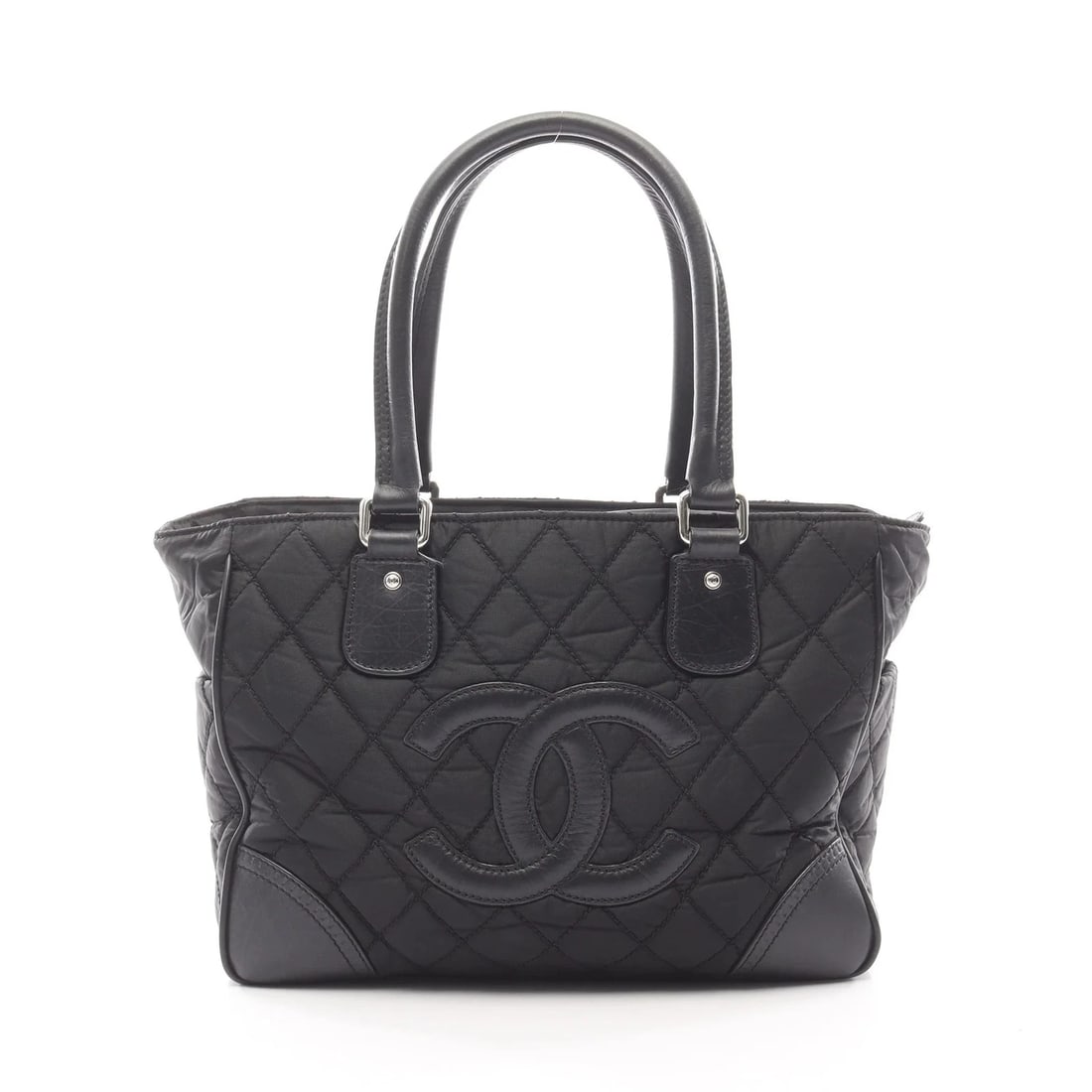 CHANEL TOTE BAG BLACK LEATHER: Chanel Tote Bag Black Leather Brand: Chanel Type: Tote Bag Material: Leather Color: Black Size: W33cm x H26cm x D14cm Accessories: None Accessories Notice: When purchasing pre-owned goods,