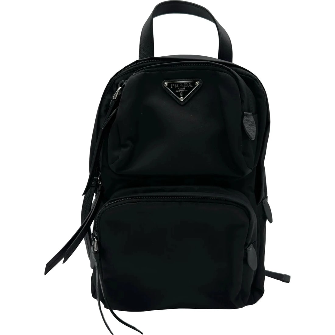 PRADA NYLON SLING BAG BLACK LEATHER BAG: PRADA Nylon Sling Bag Black Leather Bag Brand: Prada Type: Designer Material: Leather Color: Black Size: W21cm x H31cm x D8cm Accessories: None Accessories Notice: When purchasing pre-owne