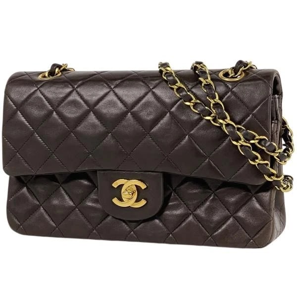 CHANEL MATELASSE W FLAP CHAIN SHOULDER BAG: Chanel Matelasse W Flap Chain Shoulder Bag Brand: Chanel Type: Matelasse Material: Leather Color: Black Size: Depth 6.5 cm Width 23 cm Height 14 cm Accessories: None Accessories Notice: Wh