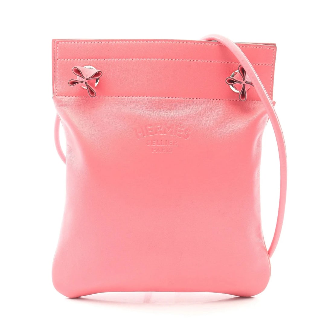 HERMES SHOULDER BAG PINK: Hermes Shoulder Bag Pink Brand: Hermes Type: Shoulder Bag Material: none Color: Pink Size: W19cm x H23cm x D1cm Accessories: None Accessories Notice: When purchasing pre-owned goods, pleas