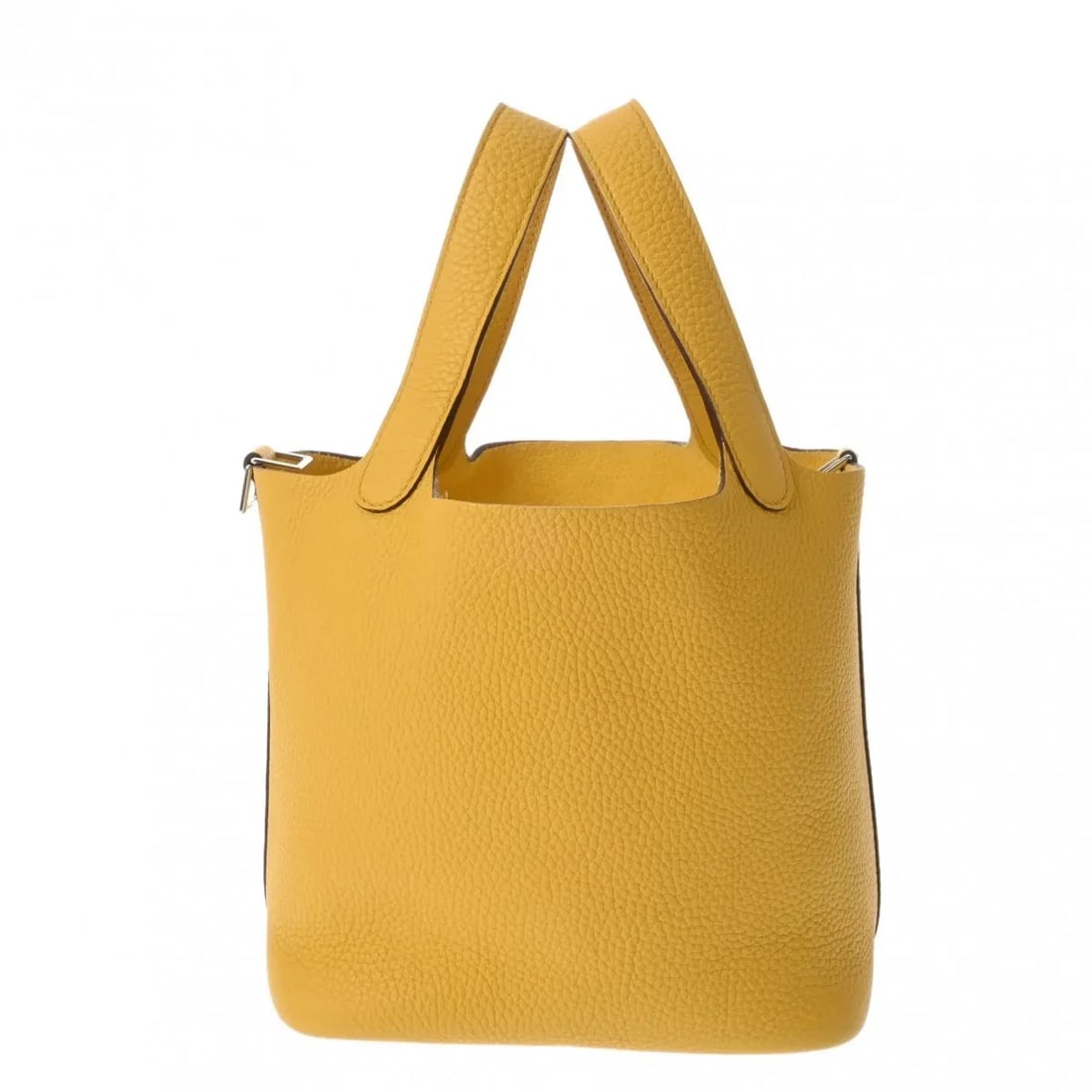HERMES PICOTIN HANDBAG CLEMENCE LEATHER SILVER: Hermes Picotin Handbag Clemence Leather Silver Brand: Hermes Type: Handbag Material: Clemence Leather Color: Silver Size: W 18cm / H 19cm / D 13cm Accessories: None Accessories Notice: When