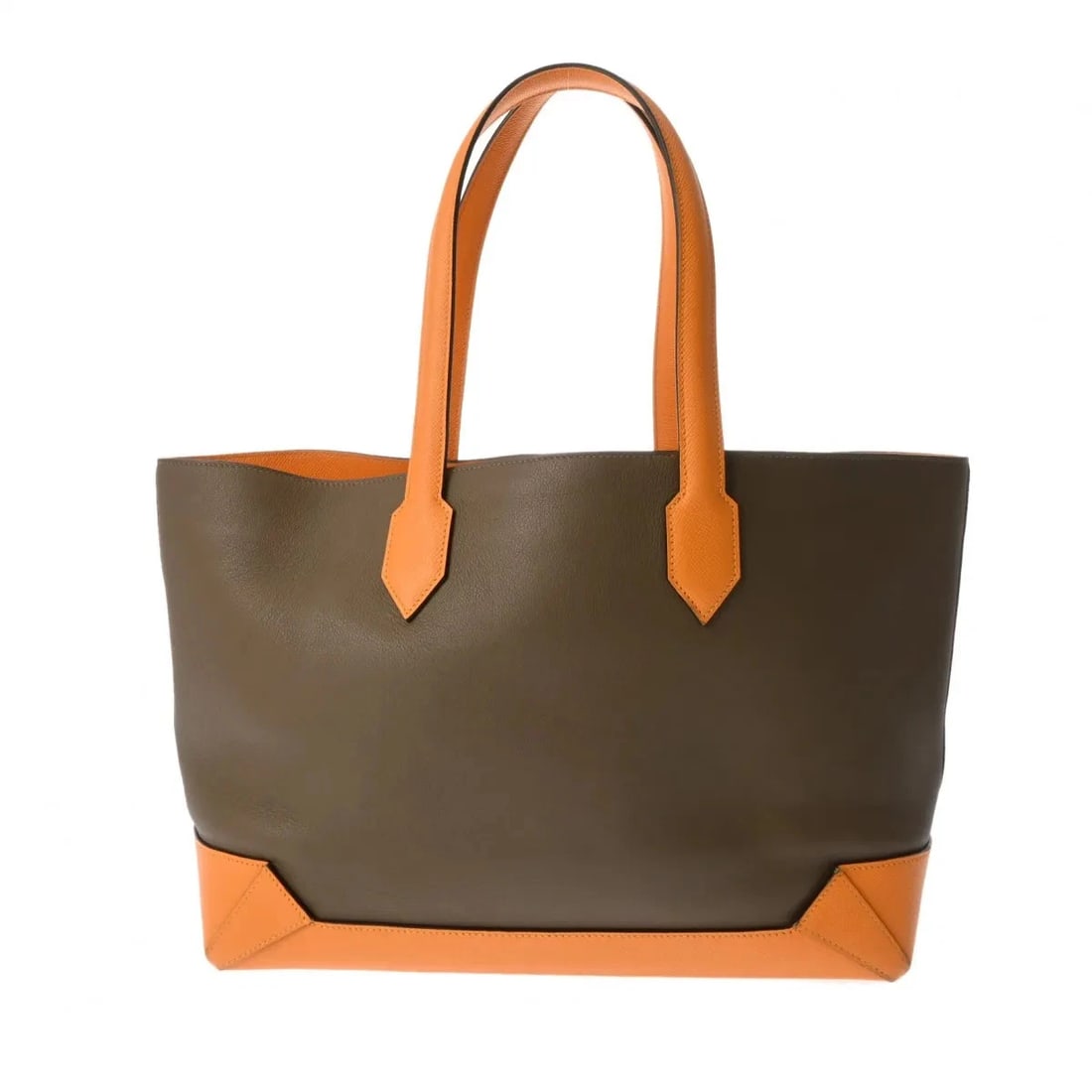 HERMES CABAS TOTE BAG EPSOM LEATHER SILVER: Hermes Cabas Tote Bag Epsom Leather Silver Brand: Hermes Type: Tote Bag Material: Epsom Leather Color: Silver Size: W 30cm / H 38.5cm / D 7cm Accessories: None Accessories Notice: When pur