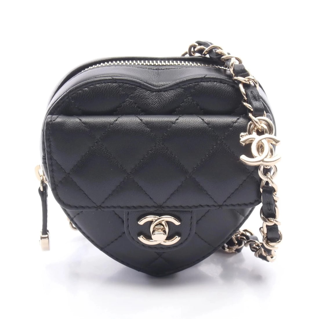 CHANEL MATELASSE SHOULDER BAG BLACK LEATHER: Chanel Matelasse Shoulder Bag Black Leather Brand: Chanel Type: Shoulder Bag Material: Leather Color: Black Size: H12cm x D4cm Accessories: None Accessories Notice: When purchasing pre-own