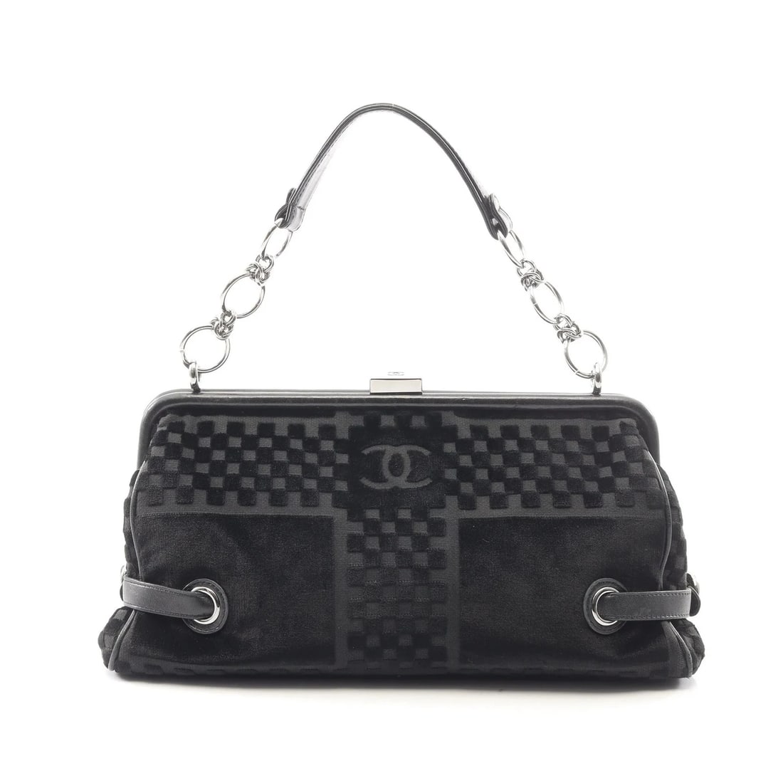 CHANEL COCO MARK HANDBAG BLACK: Chanel Coco Mark Handbag Black Brand: Chanel Type: Handbag Material: none Color: Black Size: W31cm x H18cm x D12cm Accessories: None Accessories Notice: When purchasing pre-owned goods, pl
