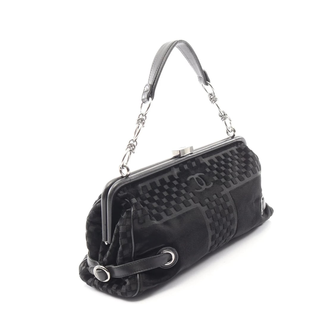 CHANEL COCO MARK HANDBAG BLACK - 2