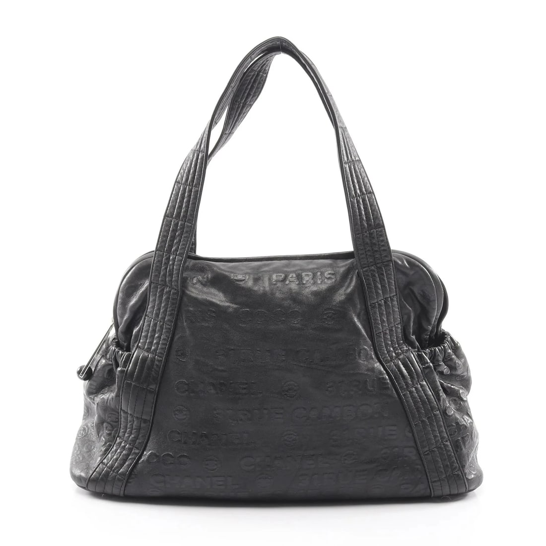 CHANEL HANDBAG BLACK LEATHER (1 of 4)