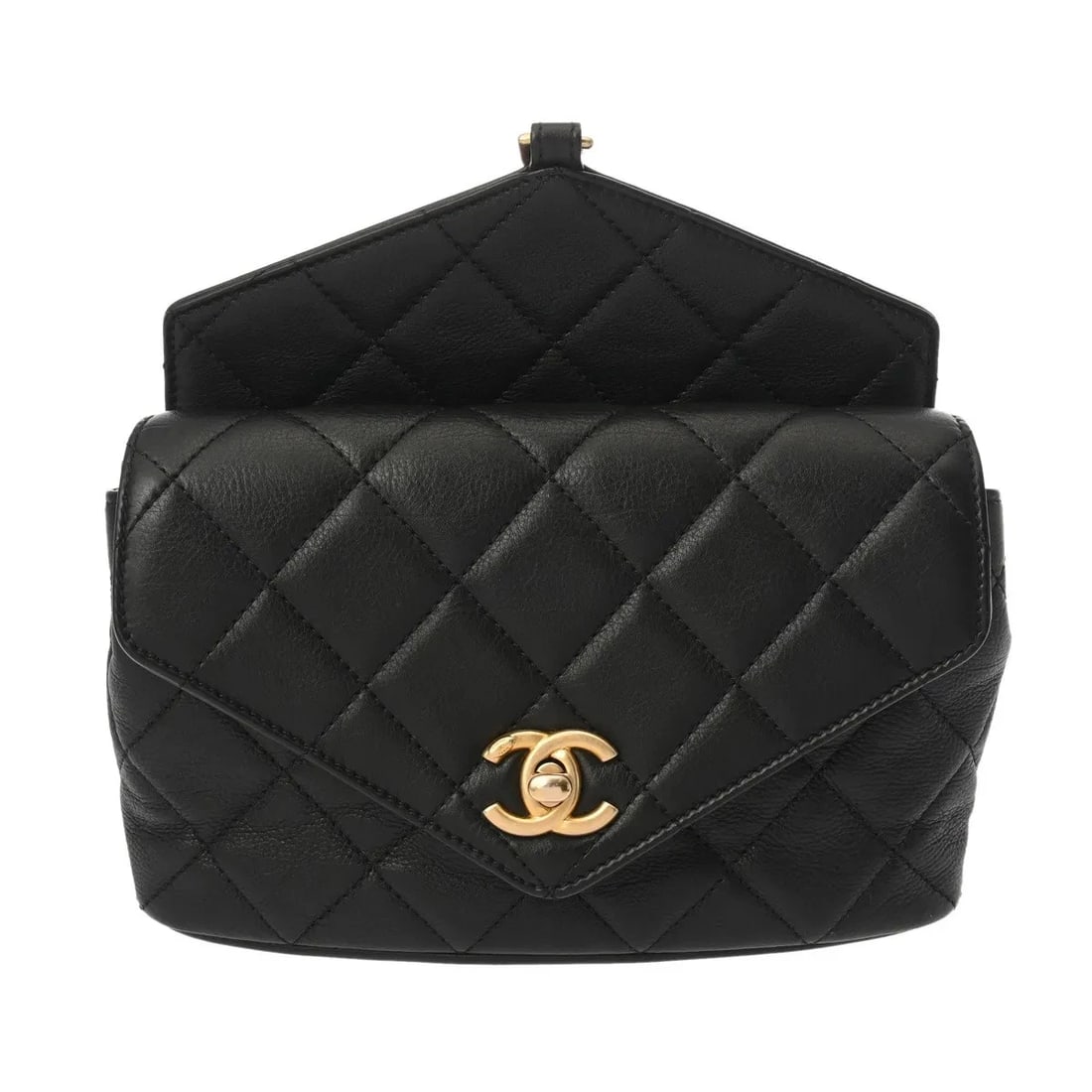 CHANEL HANDBAG BELT BAG LAMBSKIN BLACK, GOLD: Chanel Handbag Belt Bag Lambskin Black, Gold Brand: Chanel Type: Belt Bag Material: Lambskin Color: Black, Gold Size: W 18cm / H 17cm / D 5cm Accessories: None Accessories Notice: When pur