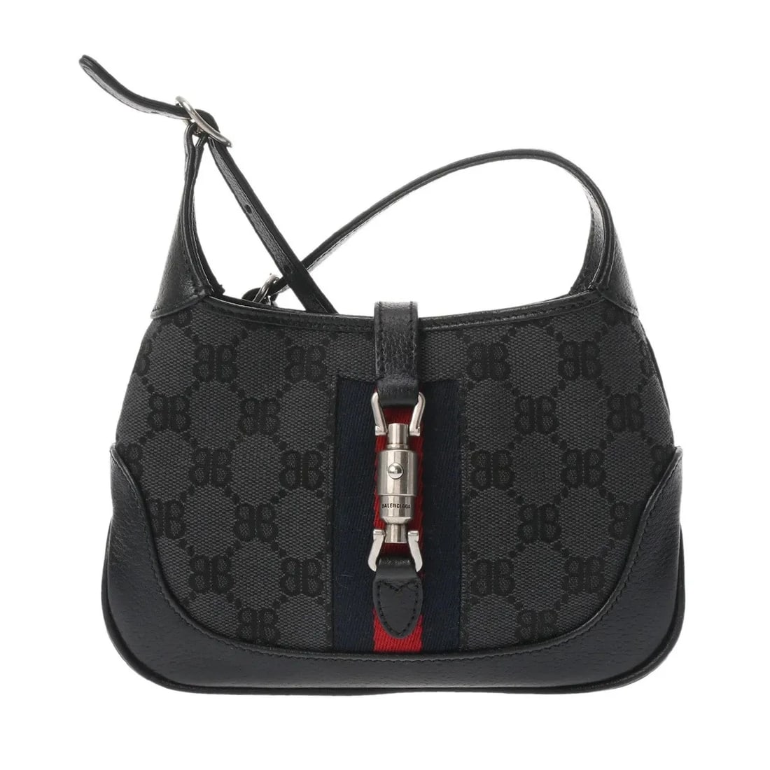 GUCCI JACKIE 680132 SHOULDER BAG CANVAS / LEATHER BLACK, SILVER: Gucci Jackie 680132 Shoulder Bag Canvas / Leather Black, Silver Brand: Gucci Type: Shoulder Bag Material: Canvas / Leather Color: Black, Silver Size: W 18cm / H 12cm / D 5.5cm Accessories: None