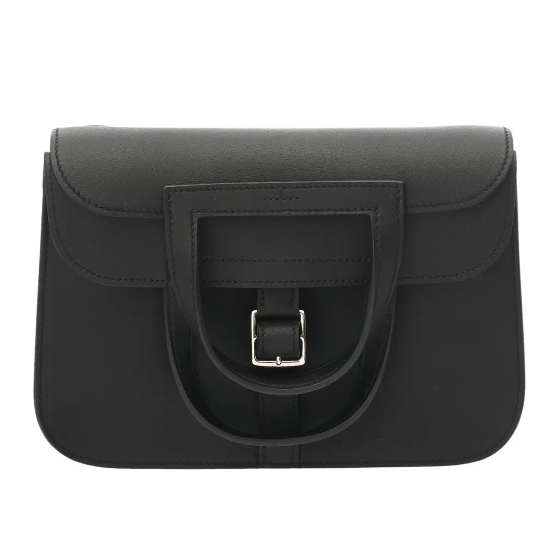 HERMES WAY SHOULDER BAG SWIFT LEATHER BLACK, SILVER: Hermes WAY Shoulder Bag Swift Leather Black, Silver Brand: Hermes Type: Shoulder Bag Material: Swift Leather Color: Black, Silver Size: W 21cm / H 15cm / D 6.5cm Accessories: None Accessor